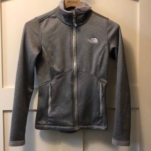 North Face gray, soft velvet inside jacket